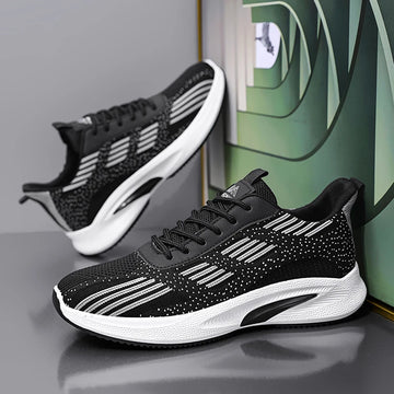 Xajzpa Men's 2025 New Summer Breathable Mesh Sports Shoes Fashionable and Simple Casual Shoes Barefoot and Flat Fitness Running Shoes